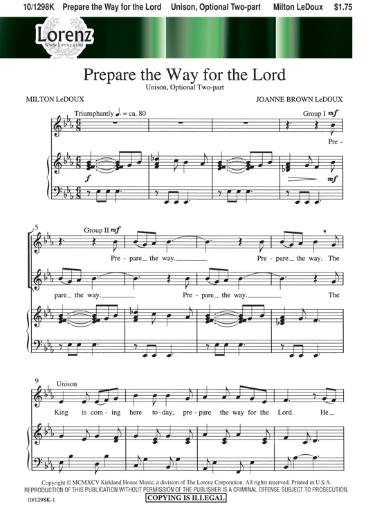 Prepare the Way for the Lord