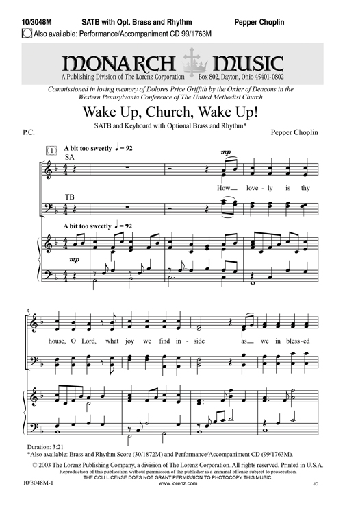 Wake Up, Church, Wake Up!