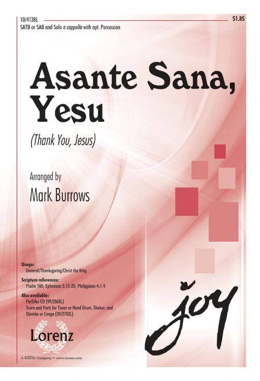 Asante Sana, Yesu (Thank You, Jesus)