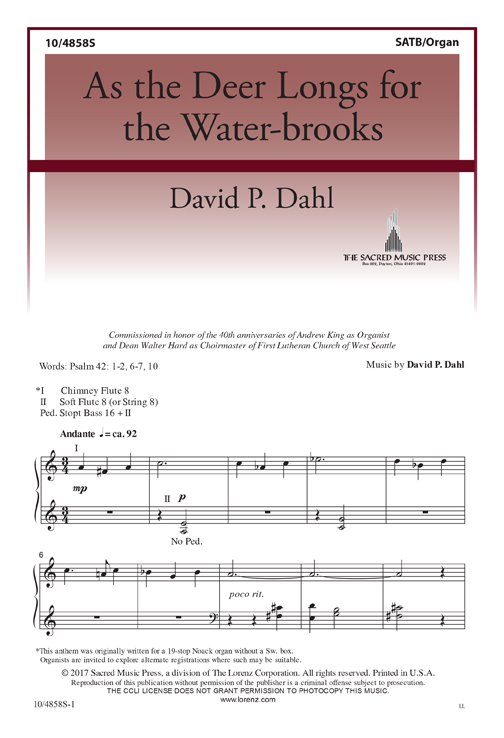 As the Deer Longs for the Water-brooks