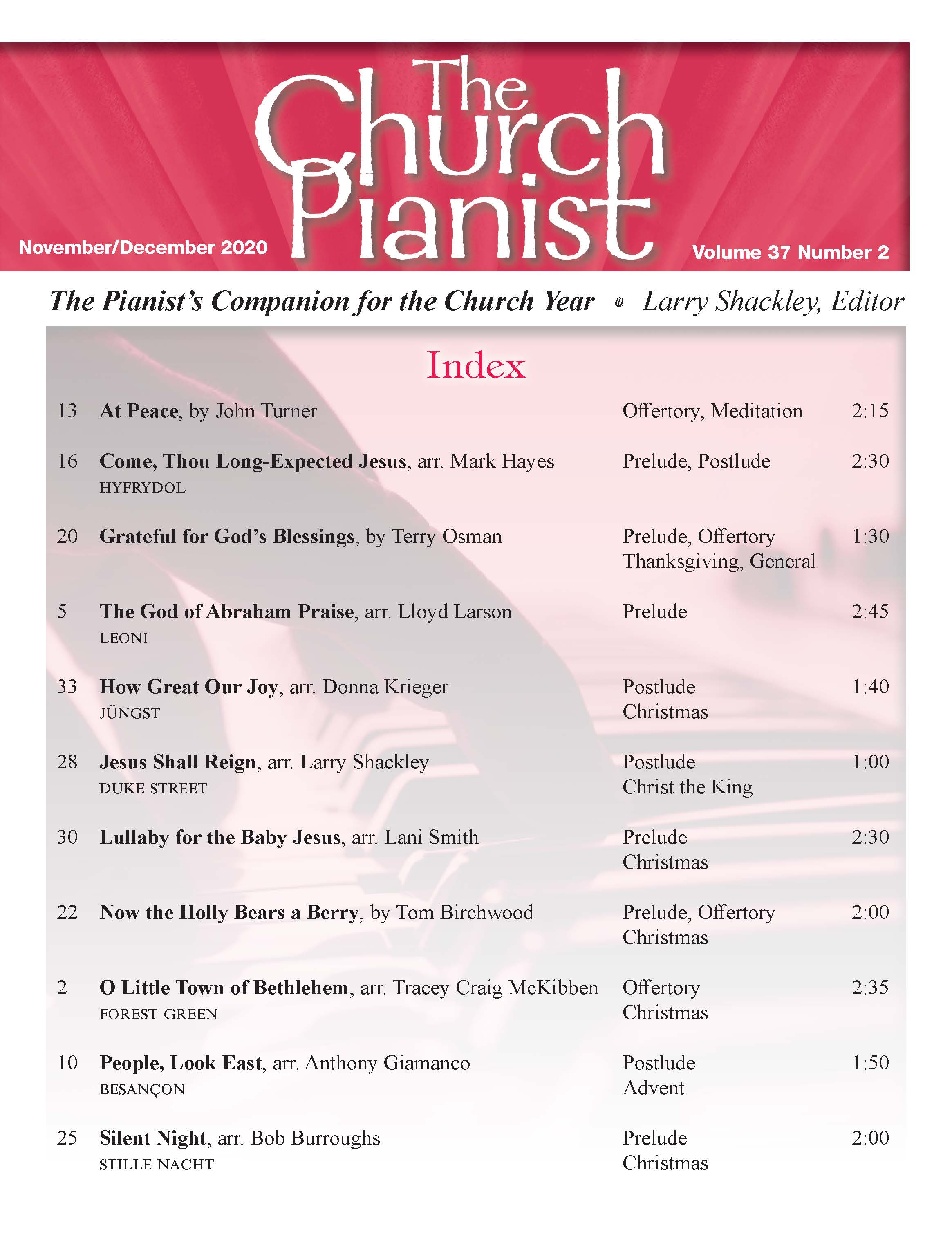 The Church Pianist Nov/Dec 2020 - Digital Download