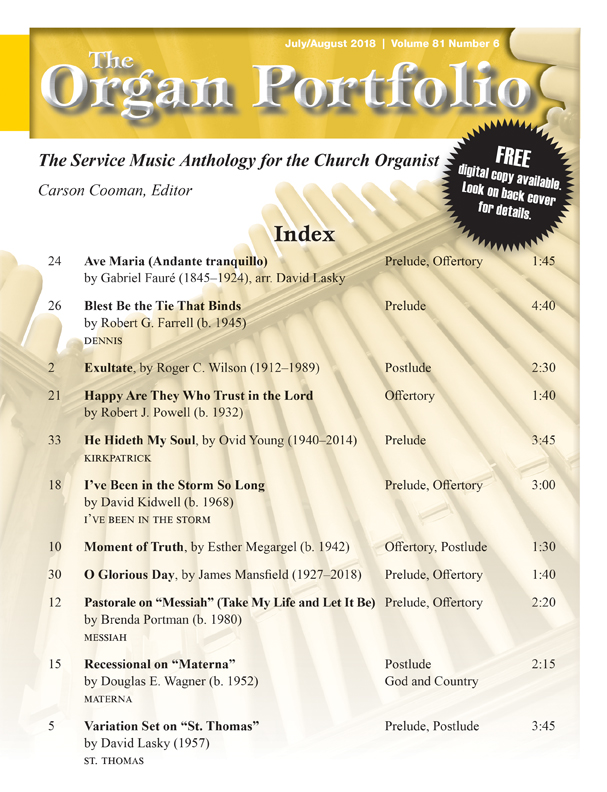 Organ Portfolio Jul/Aug 2018