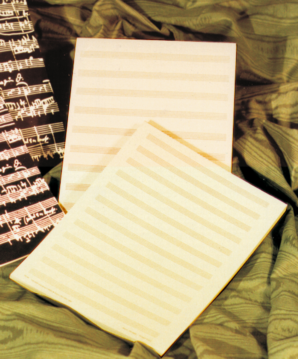 Manuscript Paper - 9-Stave/Green