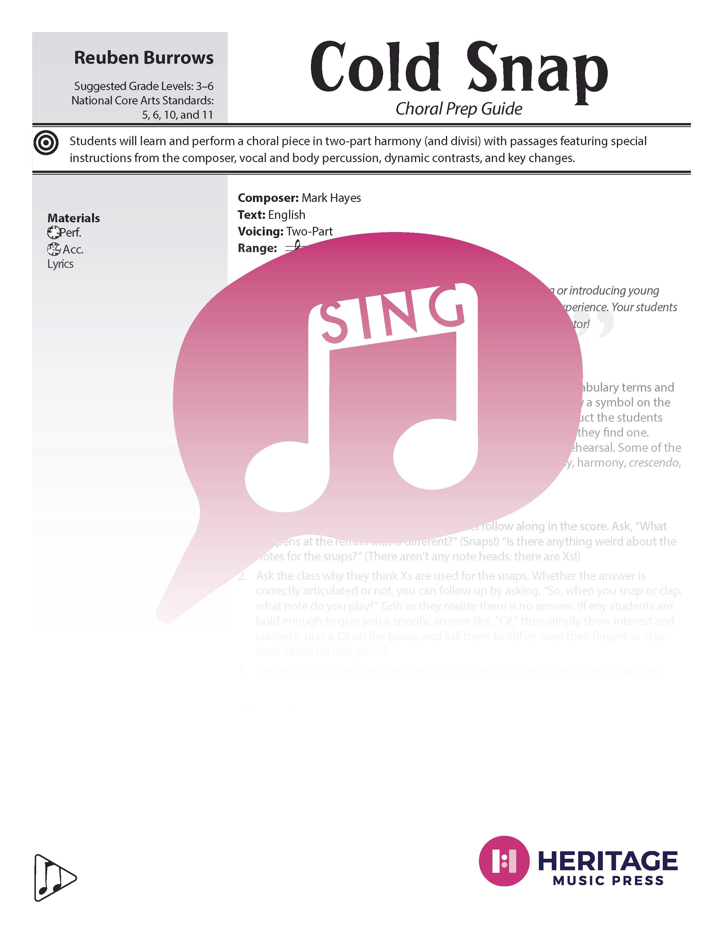 Choral Prep Guide for 